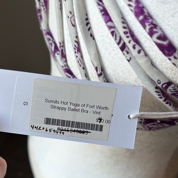 NWT Spiritual Gangster White and Purple Paisley Crop Top - Picture 6 of 7